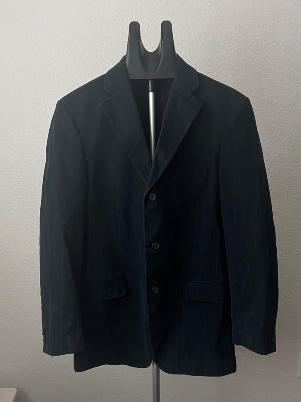 Banana Republic Men's Black Pinstripe Sport Coat Size 40R